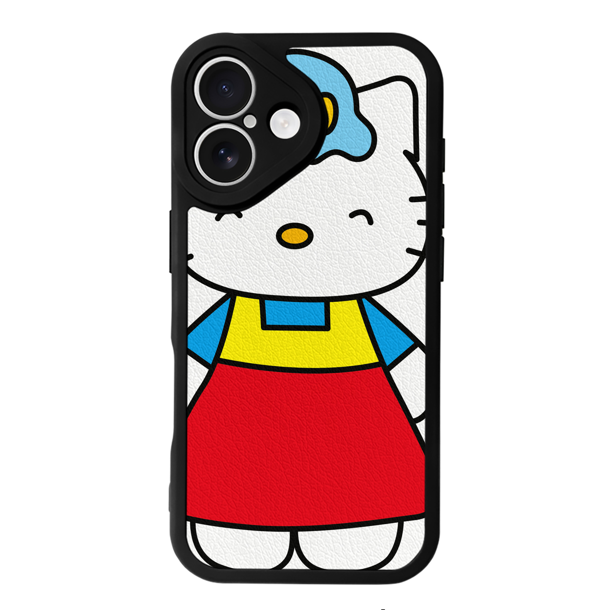 （画像用） Hello Kitty ハローキティ 【iPhone 16シリーズ対応】シリコンスマホケース（レザー調） 材質：シリコン